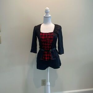 Kelle Black & Red 2 Piece Dance Costume
